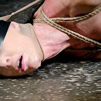 Third pic of SexPreviews - India Summer stockings babe in full rope bondage is toyed to orgasm