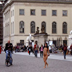 Third pic of Completely nude european brunette Amabella gets humiliated and fucked in public 