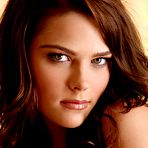 First pic of Brown haired beauty Meggan Mallone with shapely tits and ass slowly pulls down her underwear