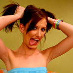 First pic of Teen brunette Hailey Young strips to do a blowjob on cock and get drilled by it