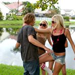 First pic of Lesbians Eden Adams, Hailey Young and Ally Ann lick pussies like sweet lollipops