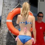 First pic of Busty Lauren Pope sexy in bikini on the beach