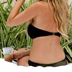 Fourth pic of Busty Lauren Pope sexy in bikini on the beach