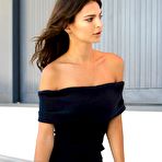 Third pic of Emily Ratajkowski i tight blue dress