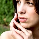 Fourth pic of Evita Lima excitingly undressed on soft green grass and showed off her yummy body beauties and ride the bike