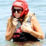 Second pic of Lydia Bright in red bikini on the beach in Spain