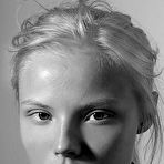 Fourth pic of Polish fashion model Magdalena Frackowiak black-and-white topless scans from magazines