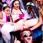 Third pic of Lustful college babes Emma Leigh, Sienna Day and Tina Kay play with big hard piston