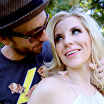 First pic of Blonde chick Ashley Fires kinkily looks into cam and rides the sticking member