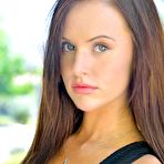 Third pic of Tight brunette babe Jayden Taylors poses in stockings as she takes off her dress