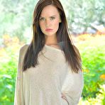 Fourth pic of Beautiful and lithe brunette hottie Jayden Taylors gets rid of her tight dress outdoors