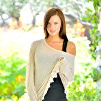 First pic of Lithe babe Jayden Taylors gets naked outside and flaunts her shaved teen slit