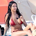 Third pic of Nabilla Benattia in red bikinie shows celeavage & ass