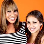 First pic of Ava Devine and  Jynx Maze get their holes drilled by big dick on the pink couch