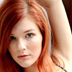 First pic of Hot redhead cutie Mia Sollis is playing fingers and sex stuff over the horny shaved cunt