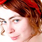 Second pic of Tricia from abbywinters.com - Short redhead amateur toying her creamy hairy pussy at Brdteengal