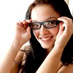 Fourth pic of Kylie from abbywinters.com - Geeky black-haired teen with glasses stripping at Brdteengal