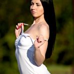 First pic of Naked Brunette Teasing In The Sun