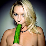 Fourth pic of Gorgeous blonde chick Lena Nicole plows her smooth and pink slit with a big toy