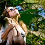 First pic of Cute amateur teen Virginie fingering her pussy outdoors at PinkWorld Blog