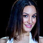 First pic of Attractive brunette Gabriella Paltrova is put on a sex machine and her tight asshole is nailed hard