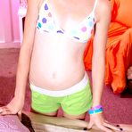 Second pic of Teen blonde Maddy Rose is showing small titties but hiding the tight nub