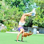 Second pic of Naughty Latina Valentina FTV gets all heated as she works out and she has to get naked