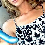 Third pic of Hot blonde babe Michele Monroe close up scenes of the dirty dildo masturbation