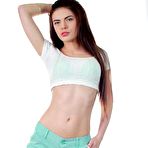 First pic of Slim hot brunette Zoe Wood rides a dick until she gets filled with cum on bed