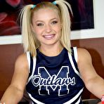 Third pic of Cute girl Alyssa Branch impales herself on a black tool and enjoys a big cumshot in the end