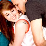 Third pic of Vicious teenager Lexee Nicole is smiling and moaning from pleasure on the rod