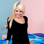 First pic of The sweet blonde Tessa Taylor strips and wraps lips around the sticking cock