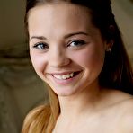 First pic of Sexy teenager Colleen A is uncovering her naked tan lined tits and pussy