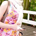 First pic of Evelina from abbywinters.com - Freckled blonde amateur with pale skin nude in a forest at Brdteengal