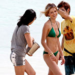 Fourth pic of Edita Vilkeviciute sexy in green bikini on the beach photoset