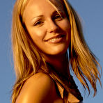 Second pic of Tall tight ass babe Crystal Klein rubs her pussy after removing her bikini