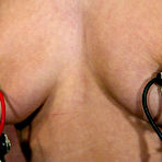 Second pic of Gia Paloma gets her nipples and holes tortured before having strapon sex with dom Princess Donna