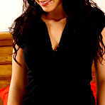 First pic of Long haired playful brunette Franchezca Valentina bares all and fills her hole with vibrator