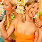 Second pic of Two lesbian girls in braided pigtails Lucie G. and Sandra Kelerman please each others holes