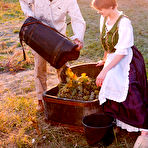 First pic of Big titted village slut Jane Darling gets nailed outdoors in barrel for grapes