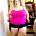 First pic of Skinny guy fucks enormous heavy tits of mature fattie Reyna Cruz then gets sucked