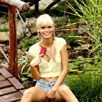 First pic of The horny outdoor pussy licking and toy fucking session from Blue Angel and Erica Fontes