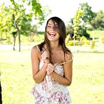 First pic of Sweet chick Semmi A sets her naked ass on the ground and uncovers the shaved cunt