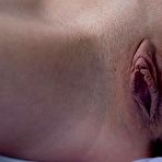 Second pic of Peachy looking shaved beaver of the naughty chick Semmi A is exposed outdoor