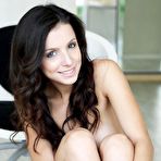 Third pic of Enticing brunette chick Gillian B removes that cute bra and panties and strips for us