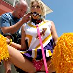 First pic of Busty fair haired cheerleader Shawna Lenee gets tied, humiliated and fucked