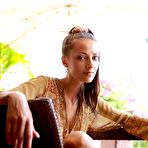 First pic of Dazzling brunette chick Anna Aj leaves nothing but her high heels and her necklace on