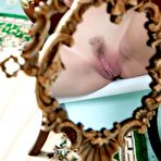 Second pic of Brunette chick Loreen A is doing the erotic presentation of her nice nude pussy