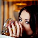 First pic of Tight teen girl Loretta A relaxes with a cup of tea and some clit rubbing action