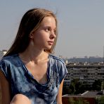 First pic of The nice looking teenie Milena D is in the open air spreading the pussy on camera